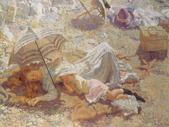 William Orpen Midday on the Beach china oil painting image